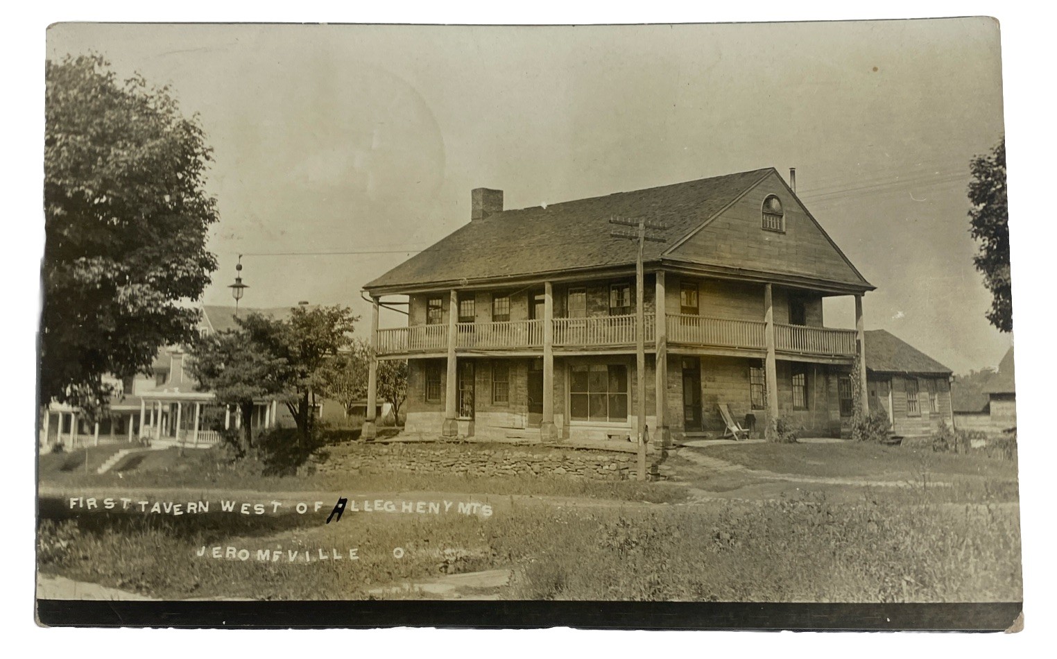 1st Tavern W of Allegheny Mts~ Jeromesville Ohio~ Antique 1900s RPPC Postcard