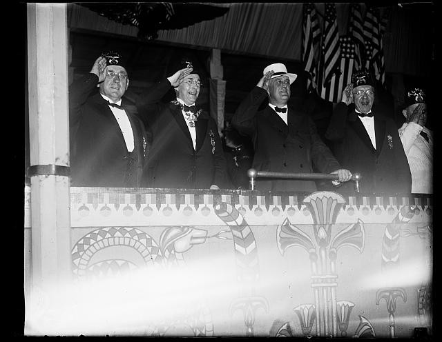 Franklin D. Roosevelt Leonard P. Stuart Dana S. Williams 1930s Salute Ceremony