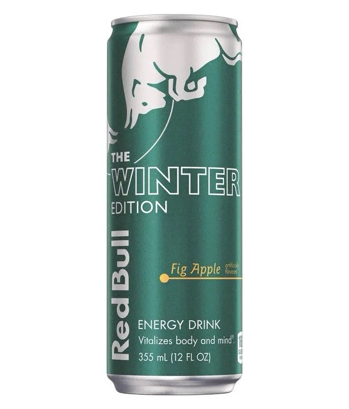 Red Bull Fig Apple Energy Drink 2022 Winter Edition 12 fl oz