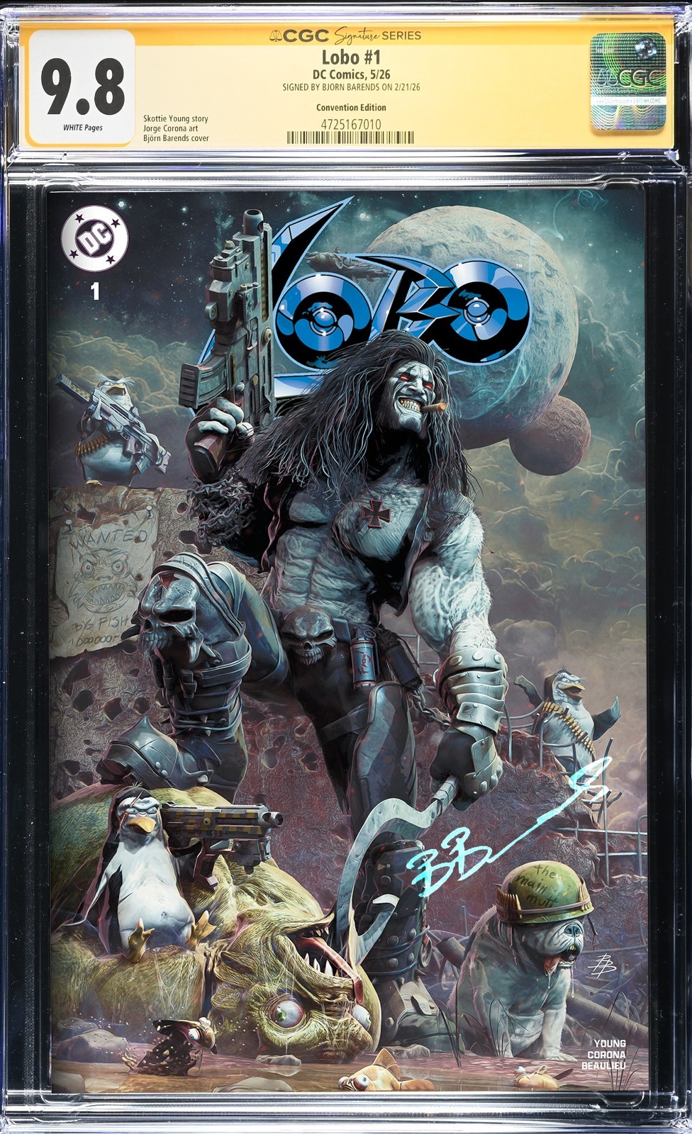 LOBO #1 (2026) / Megacon Exclusive / CGC SS 9.8 / Signed by Bjorn Barends / RARE