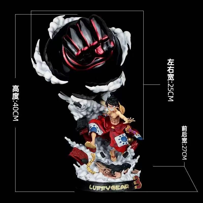 F3 Studio Moneky D Luffy PVC Figure Painted Super Big Fist 15.7\'\'H In Stock GK