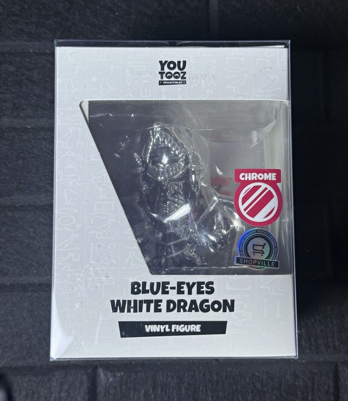 Youtooz Yu-Gi-Oh Blue-Eyes White Dragon Chrome Vinyl #5 Shopville Exclusive 750