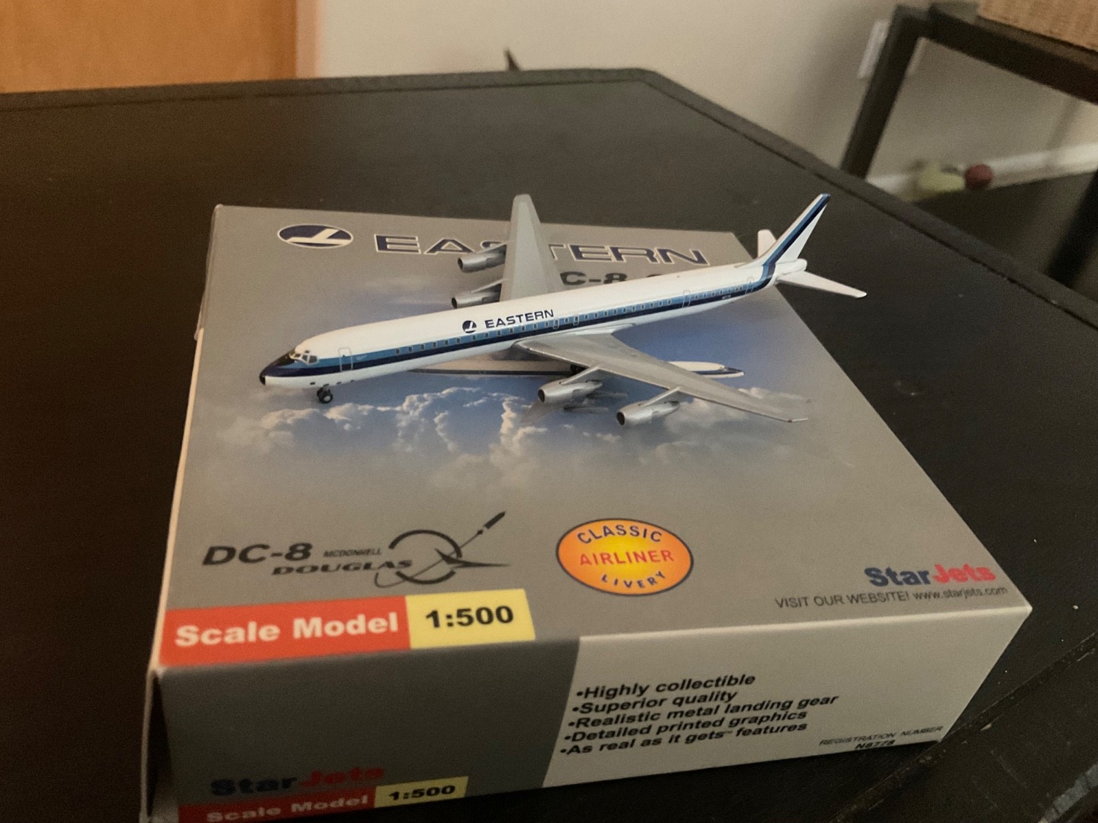 StarJets 1:500 Eastern Air Lines DC-8-61 N8778 Diecast Model w/ Original Box StarJets 1:500 Eastern Air Lines DC-8-61 N8778 Diecast Model w/ Original Box