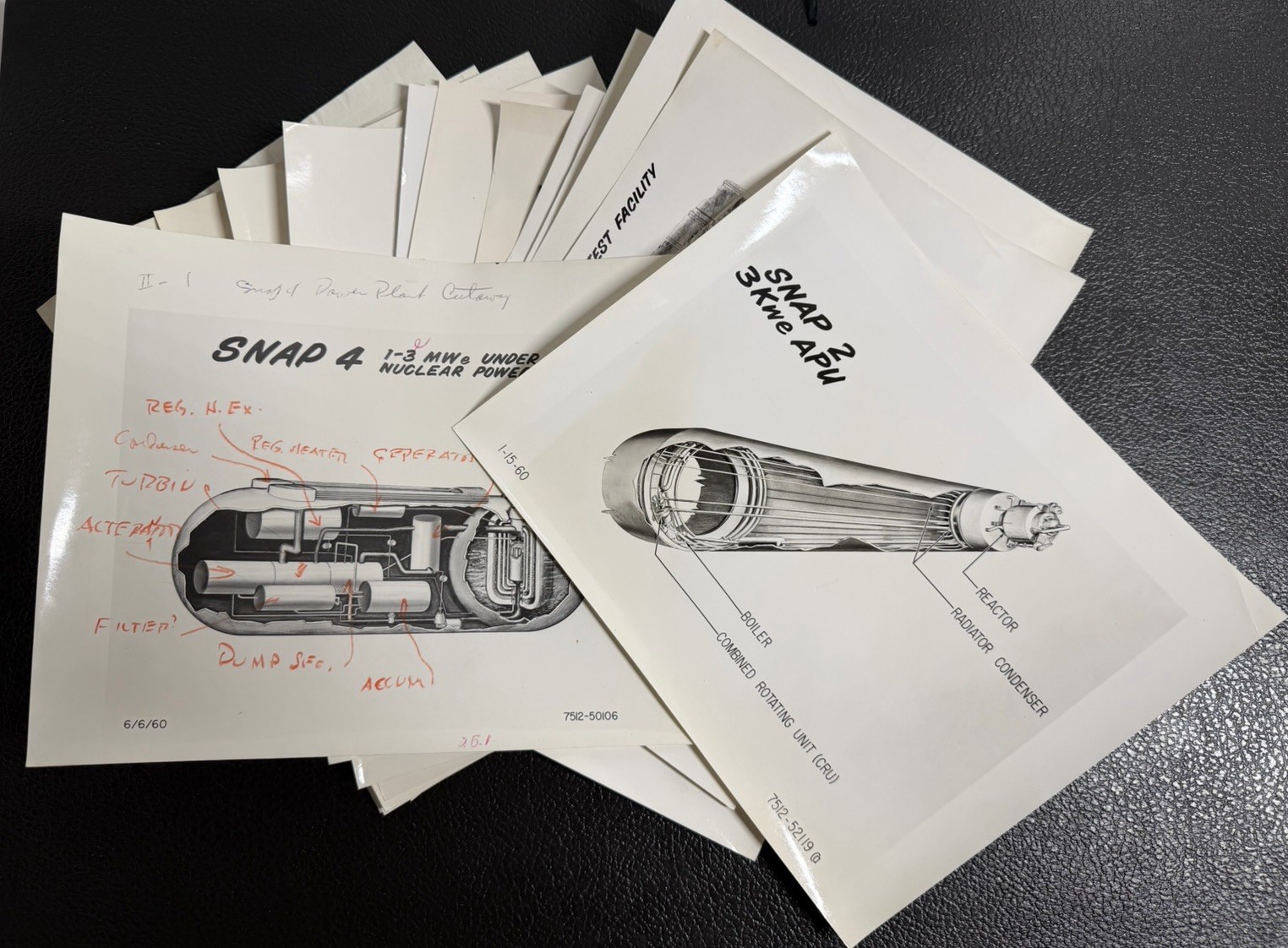 Vintage 1959-60 NASA Atomics Int SNAP Nuclear Reactor Photos Diagrams Lot of 21