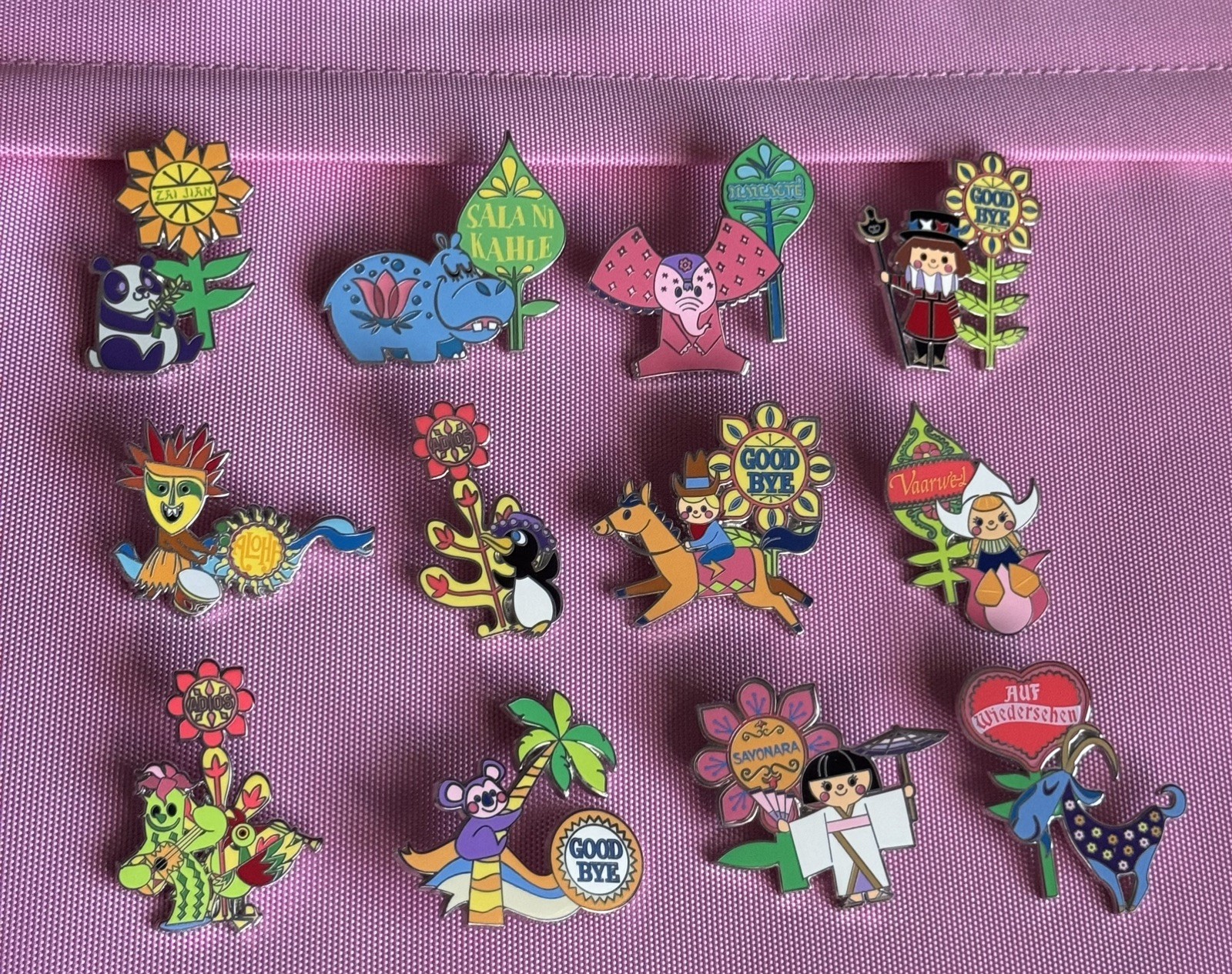 2019 Disney Parks It\'s A Small World Goodbye Mystery Pin Set Complete 12 Pins