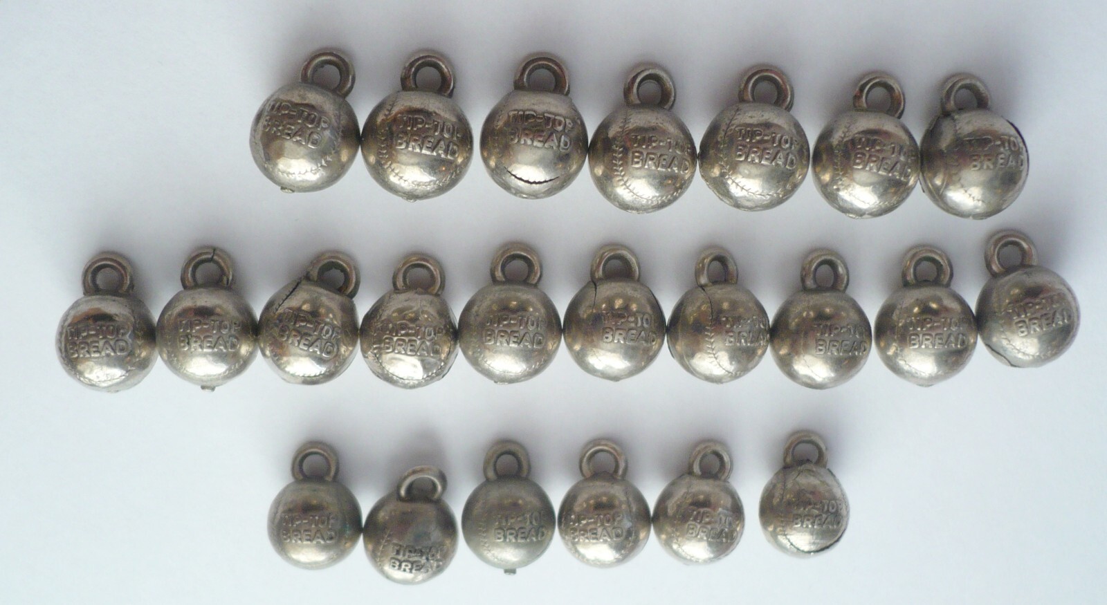 Estate Tip-Top Advertising 1940’s – 50’s 10 Teams, 23 Charms Mixed Condition