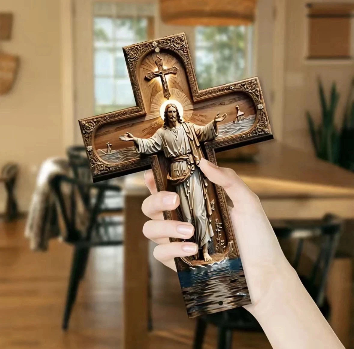 Wooden Jesus Christ Cross Christian Religious Wall Decor Faith Home Church Gift Wooden Jesus Christ Cross Christian Religious Wall Decor Faith Home Church Gift