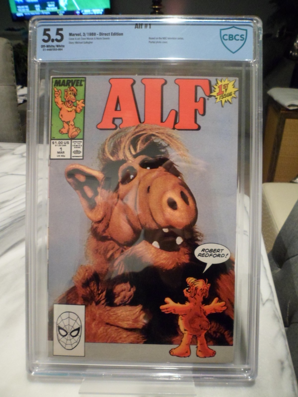 Alf #1 CBCS 5.5 Off-White Pages 1988 Dave Manak & Marie Severin NBC TV Non CGC Alf #1 CBCS 5.5 Off-White Pages 1988 Dave Manak & Marie Severin NBC TV Non CGC