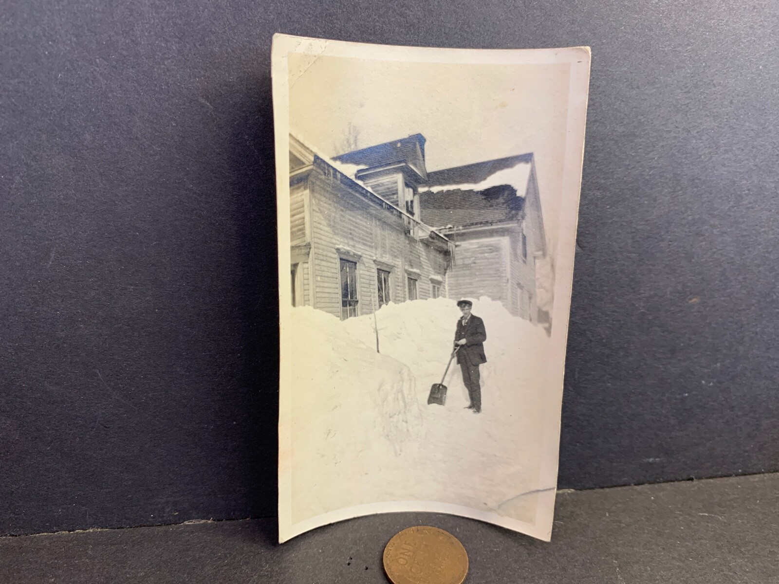 Vintage Photo, John A. McLean, Old Town, Maine, Big Snow Shoveling, 1920-30\'s Vintage Photo, John A. McLean, Old Town, Maine, Big Snow Shoveling, 1920-30\'s