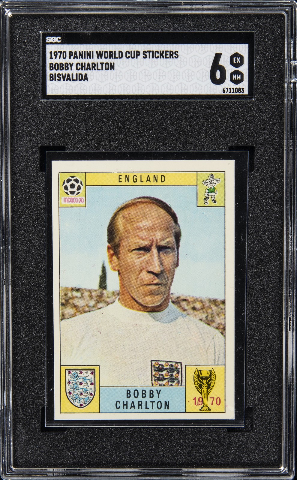 1970 PANINI WORLD CUP STICKERS BISVALIDA BABBY CHARLTON SGC 6