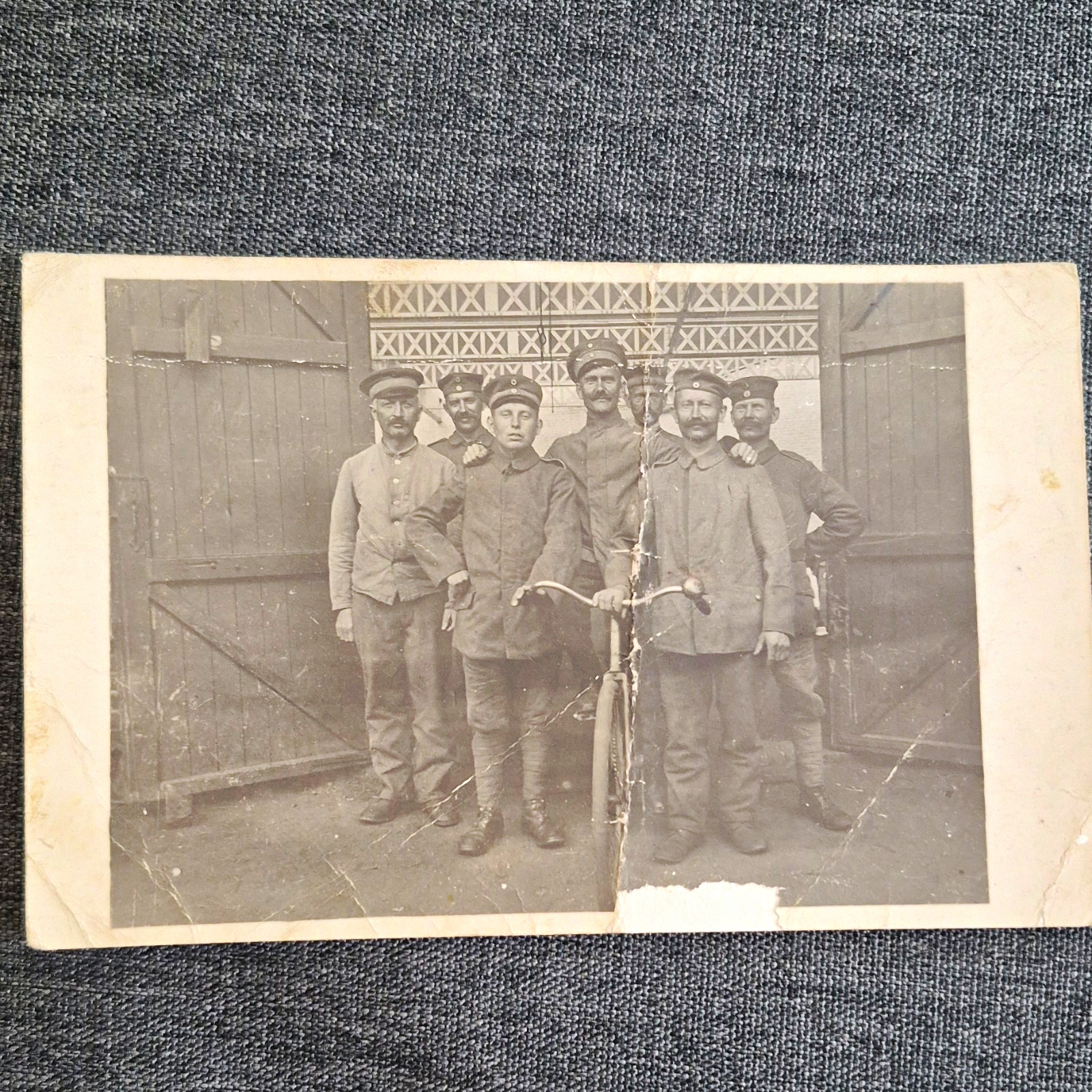 RPPC WWI German soldiers, Real Photo Postcard, unposted with handwritten note RPPC WWI German soldiers, Real Photo Postcard, unposted with handwritten note