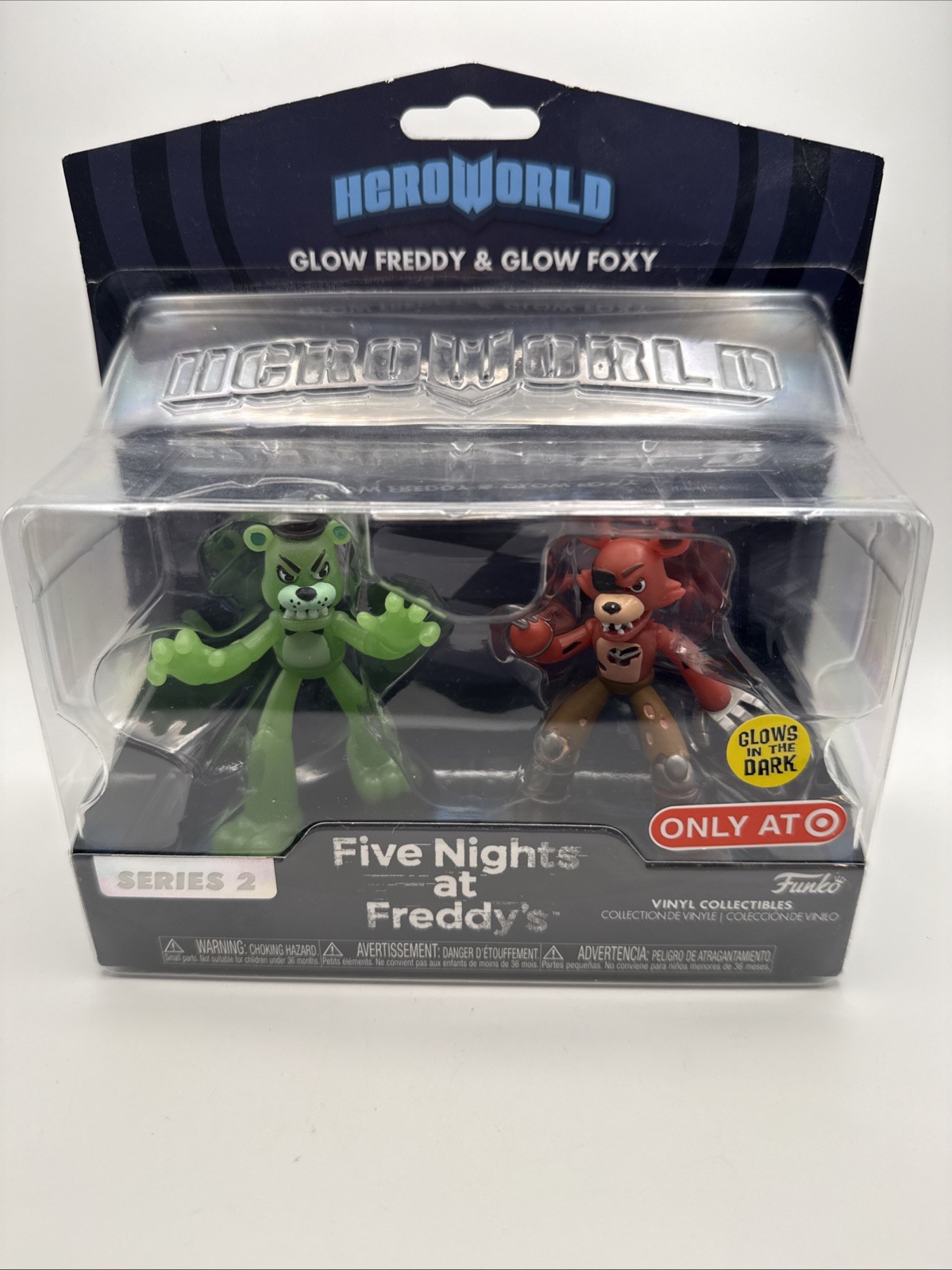 Funko Five Nights At Freddy's HeroWorld Glow Freddy & Glow Foxy Target Exclusive