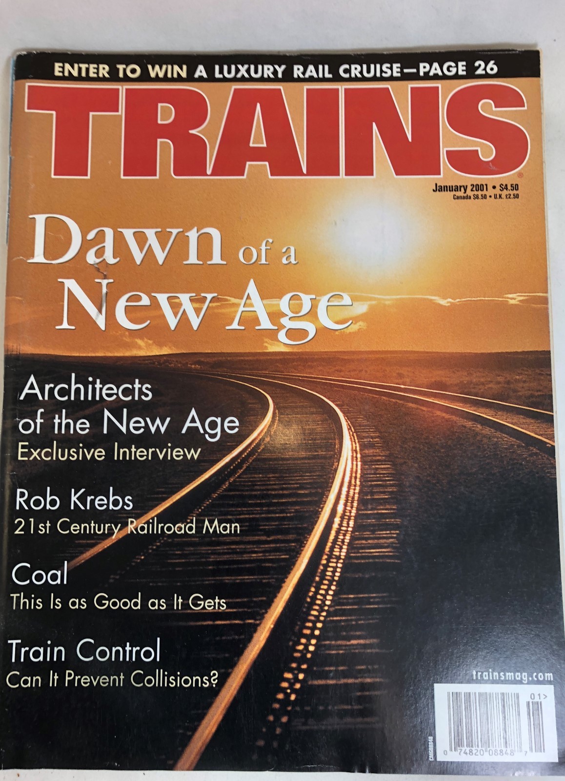 TRAINS Magazine January 2001 Issue Alco PAs,Coal Demise, PTC, BNSF Trinidad Hill