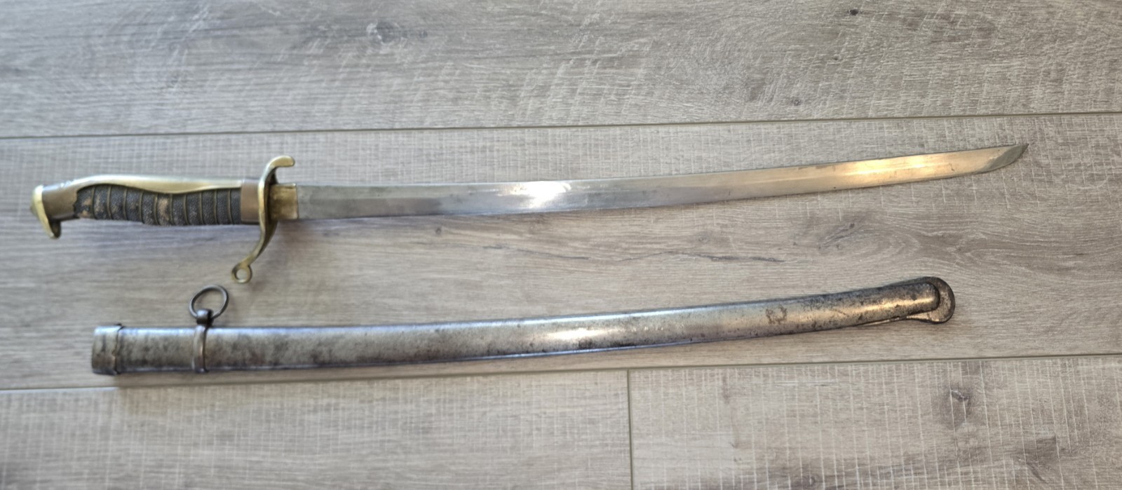 Antique Japanese Meiji Police Officer Dress Sword 2nd Pattern w/ Scabbard