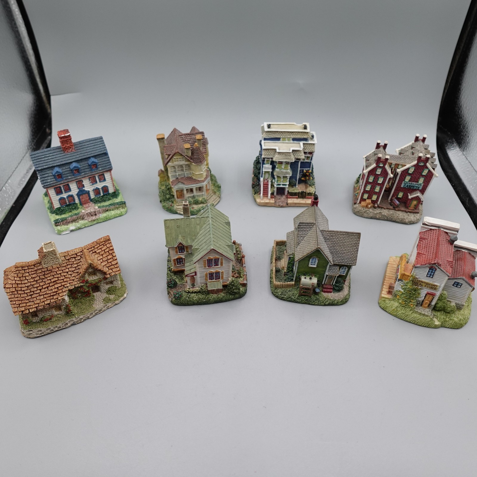 Vintage International Americana Cottage House Figurine Lot 8 1990s