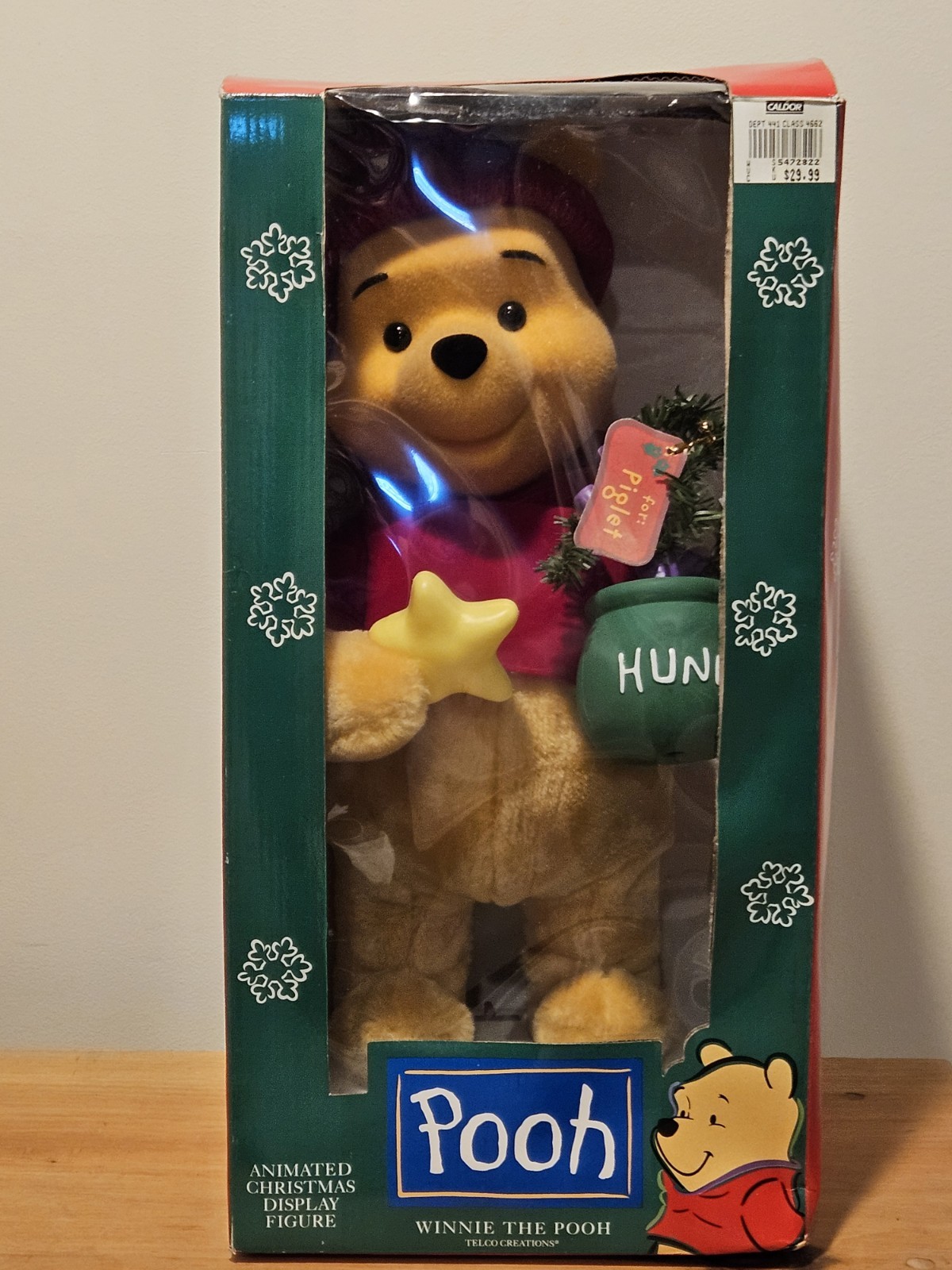 Vtg 1996 Telco Winnie the Pooh Motion-ettes Animated Christmas Figure Vtg 1996 Telco Winnie the Pooh Motion-ettes Animated Christmas Figure