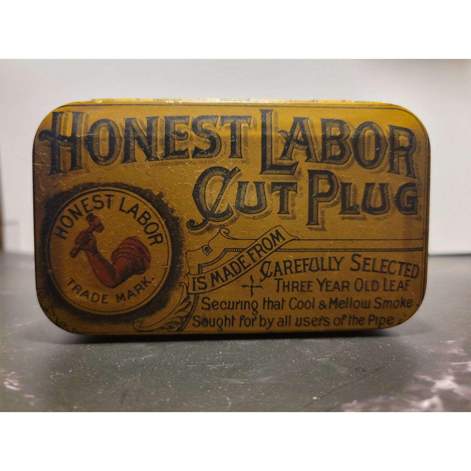Honest Labor Cut Plug Tin - R.A.Patterson Tobacco Co. Richmond Va.