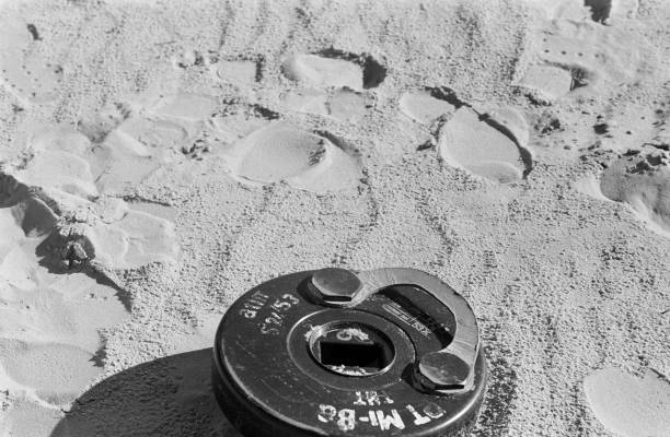 Suez Canal War, A Mine On Sandy Soil 1957 Old Photo