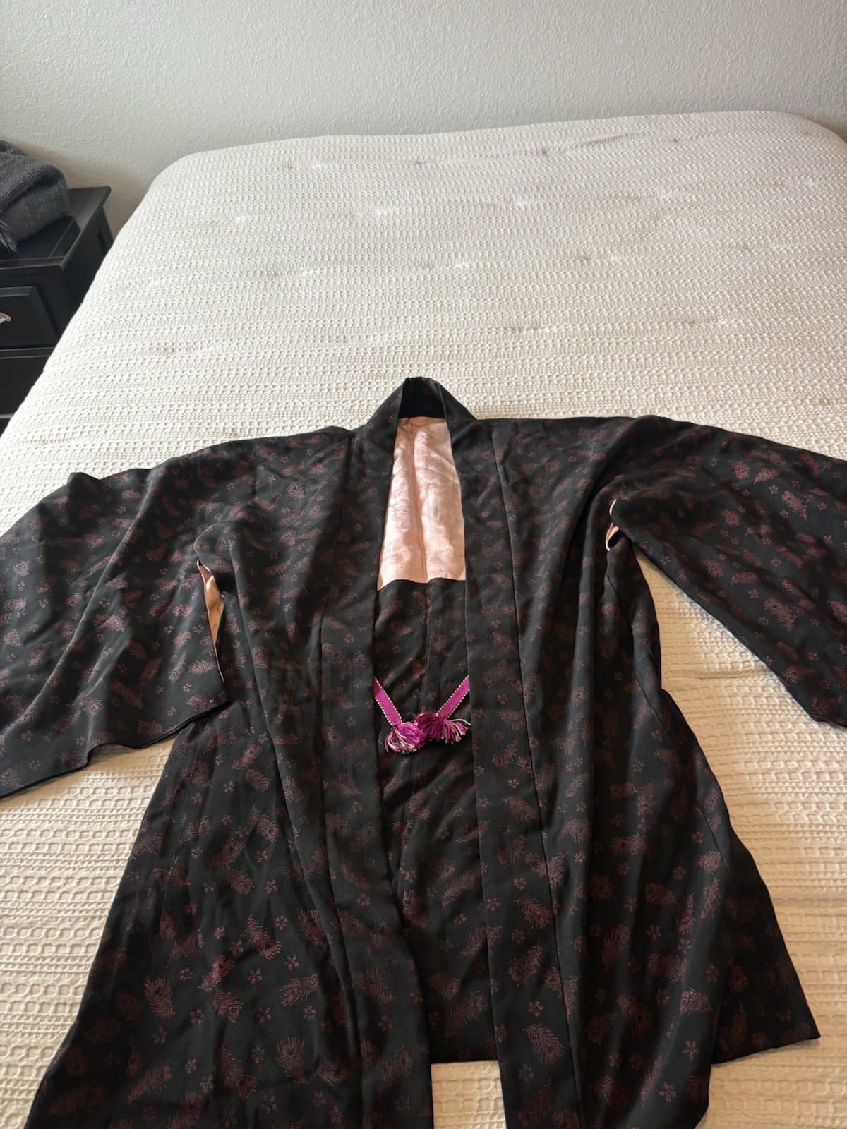 Tansu-Ya Camono Japanese Traditional Kimono Maxi Dress Robe Jacket Floral