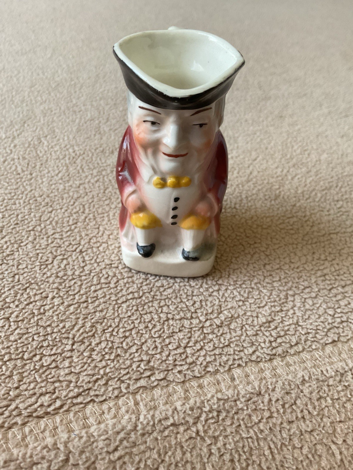 Vtg. Czechoslovakia Toby Mug/Pitcher Hand Painted European Ceramic 3”