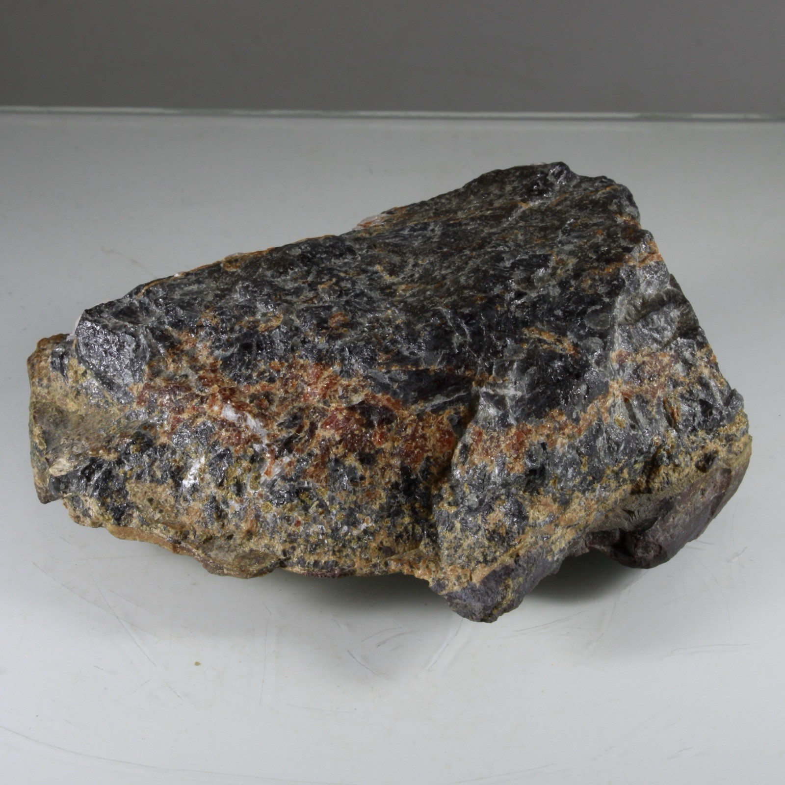 Rare Species TEPHROITE w/ CALCITE (UV) - N’Chwaning Mine, KMF, South Africa Rare Species TEPHROITE w/ CALCITE (UV) - N’Chwaning Mine, KMF, South Africa