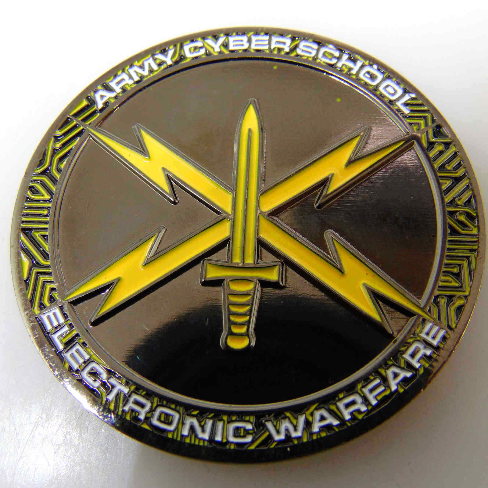 ARMY CYBER SCHOOL ELECTRONIC WARFARE 17OB WOBC CLASS OF 2021 CHALLENGE COIN