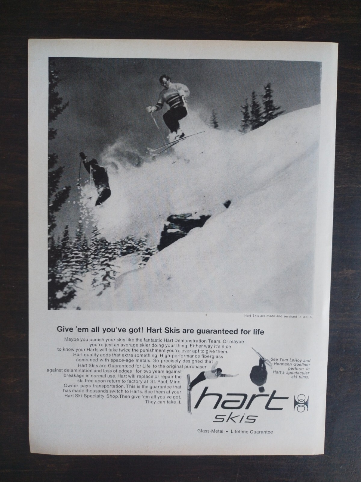 Vintage 1969 Hart Skis Full Page Original Ad 1223 Vintage 1969 Hart Skis Full Page Original Ad 1223