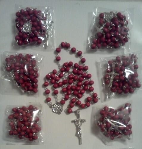 Seven (7) Rosewood Rosaries