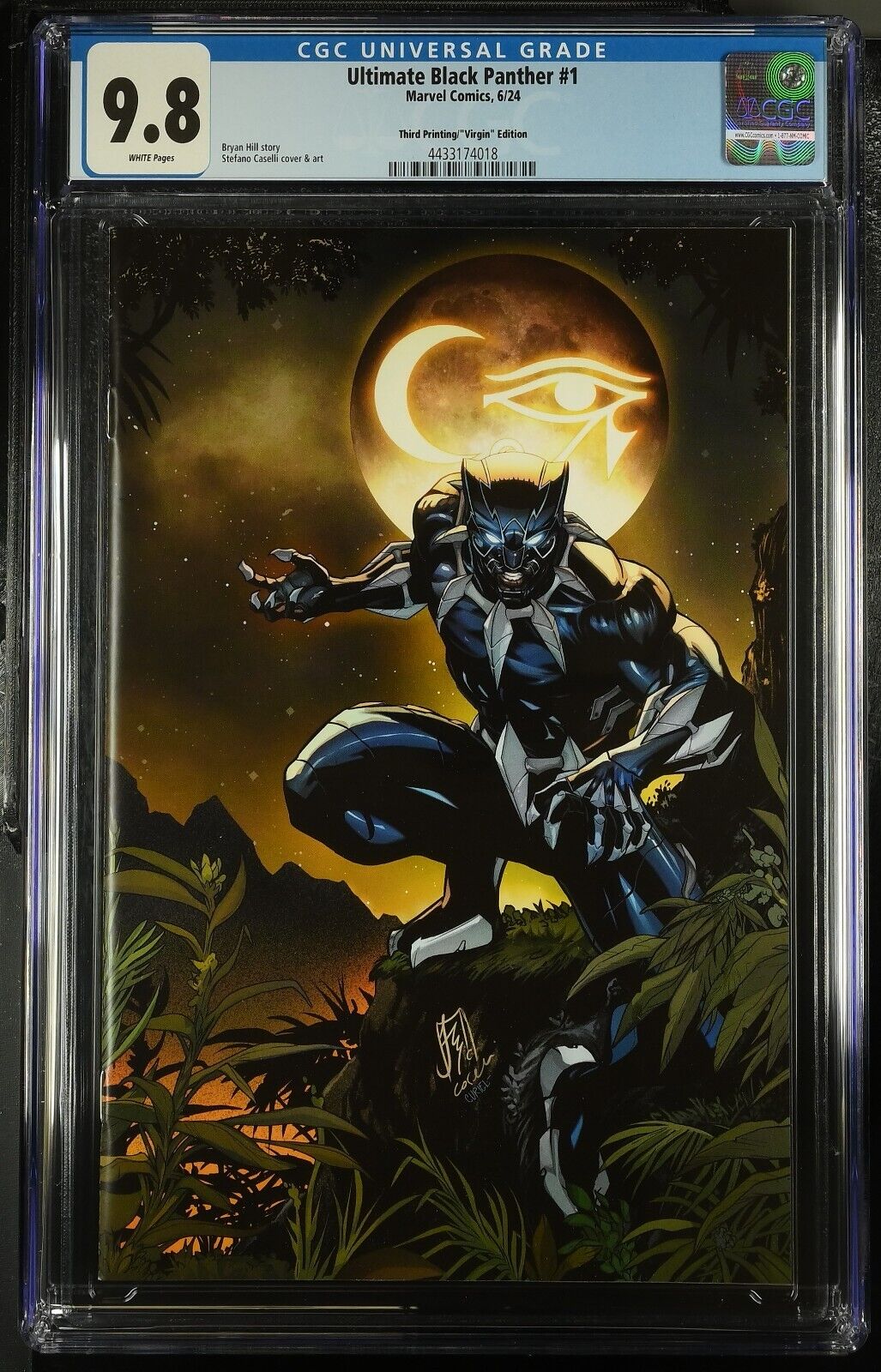 Ultimate Black Panther #1 Casselli 3rd Print 1:25 VIRGIN CGC 9.8 Marvel 