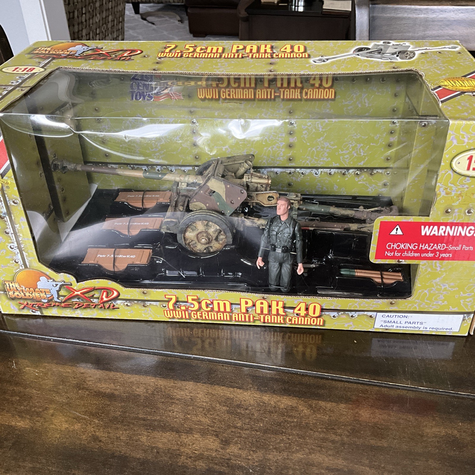 Ultimate Soldier XD 1:18 German 7.5cm PAK 40 Anti-Tank Cannon #10146 Sealed NEW