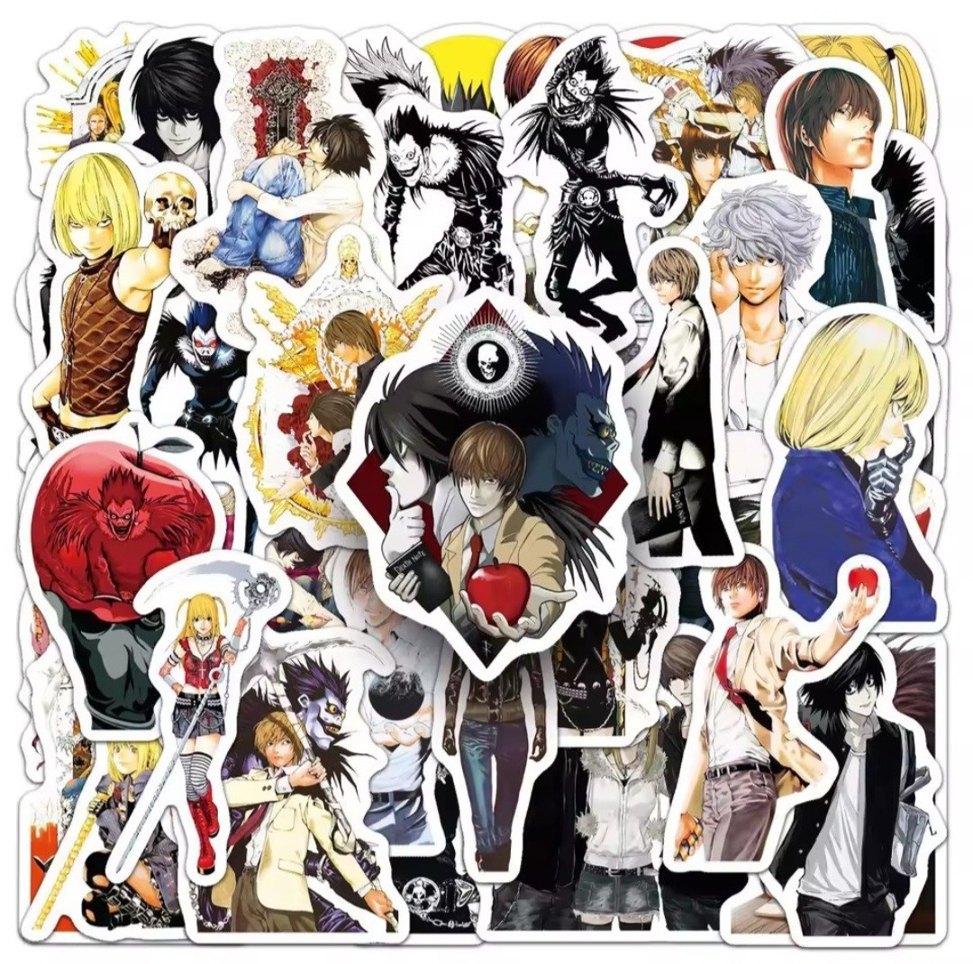 20 PCS Random Anime Death Note Stickers For Laptop Phone Waterbottle 