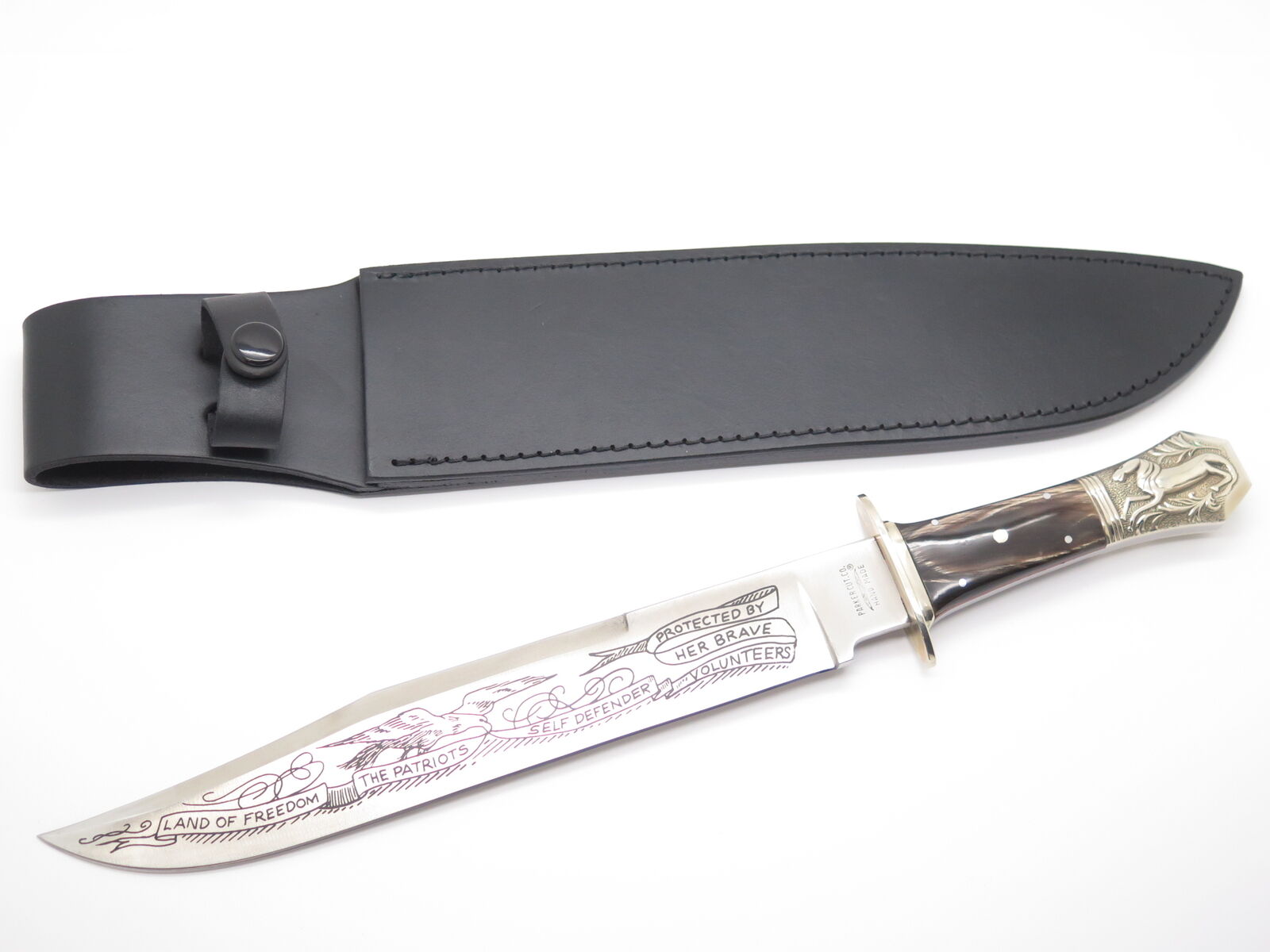Vtg 1980s Parker Tak Fukuta Seki Japan Self Defender Buffalo Fixed Bowie Knife