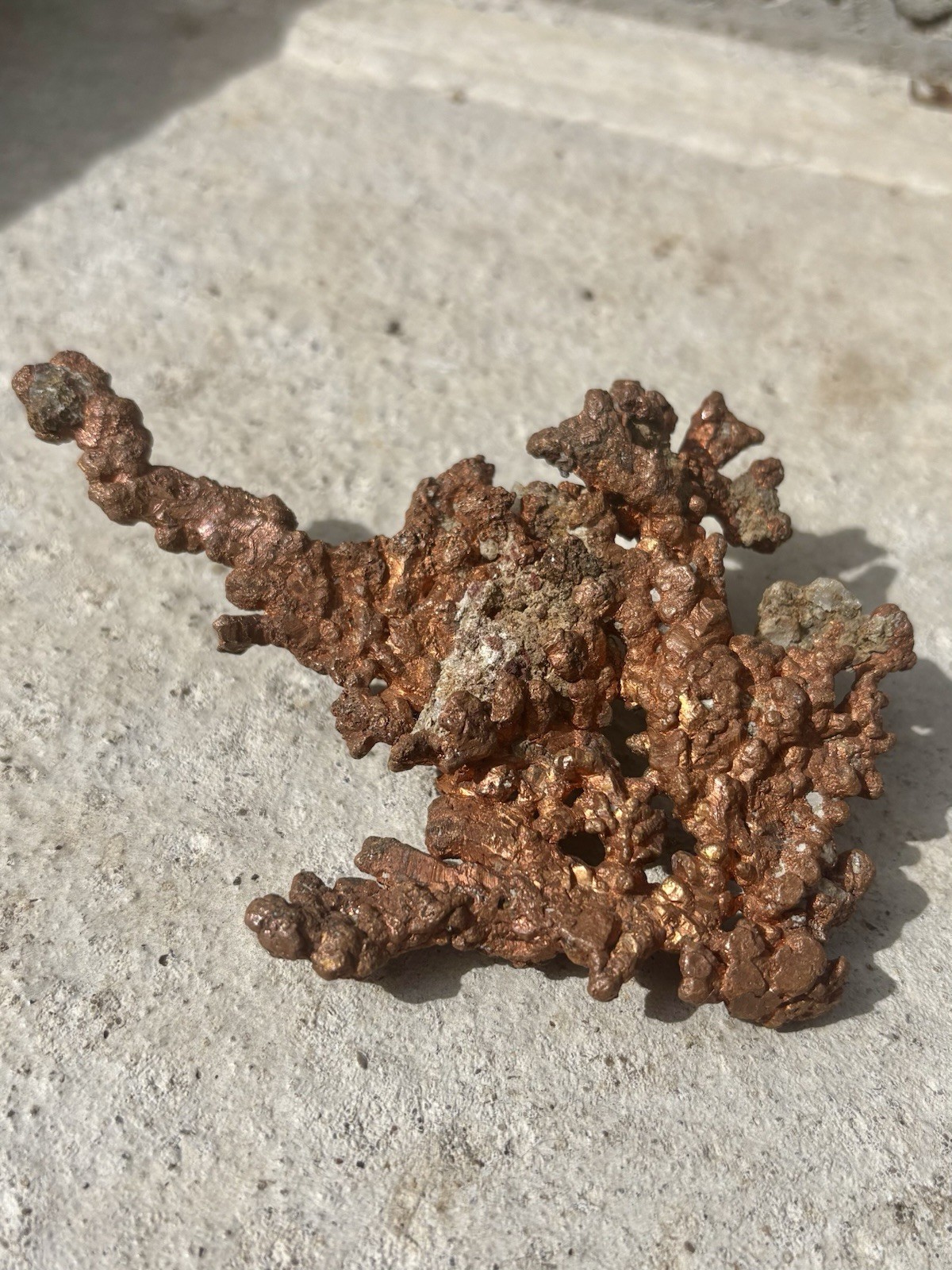 Natural Native Copper Ore Specimen- Beautiful 4” Raw Michigan Copper Crystal