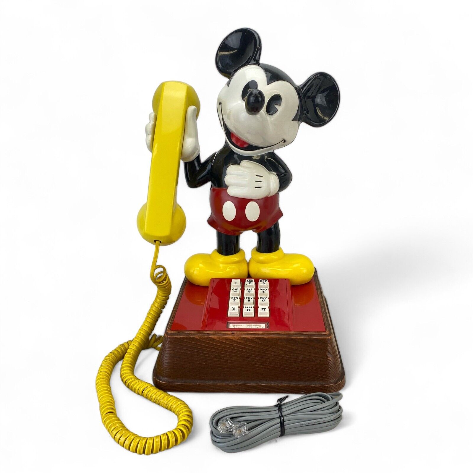 VTG 1981 Disney Mickey Mouse Phone Push-Button Illinois Bell Western Electric