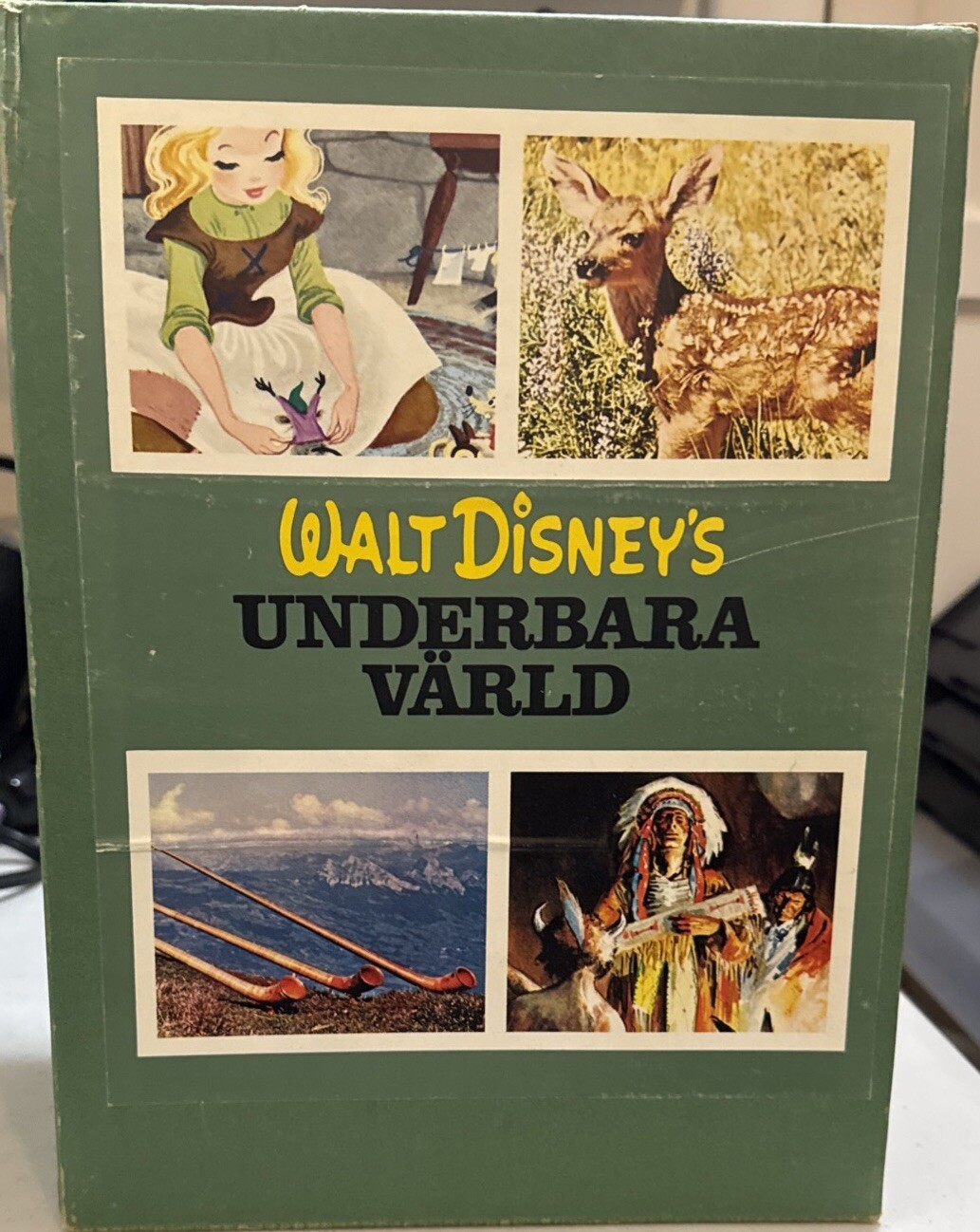 The Wonderful Worlds of Walt Disney DANISH Four Hardcover Book Set 1965 Vintage