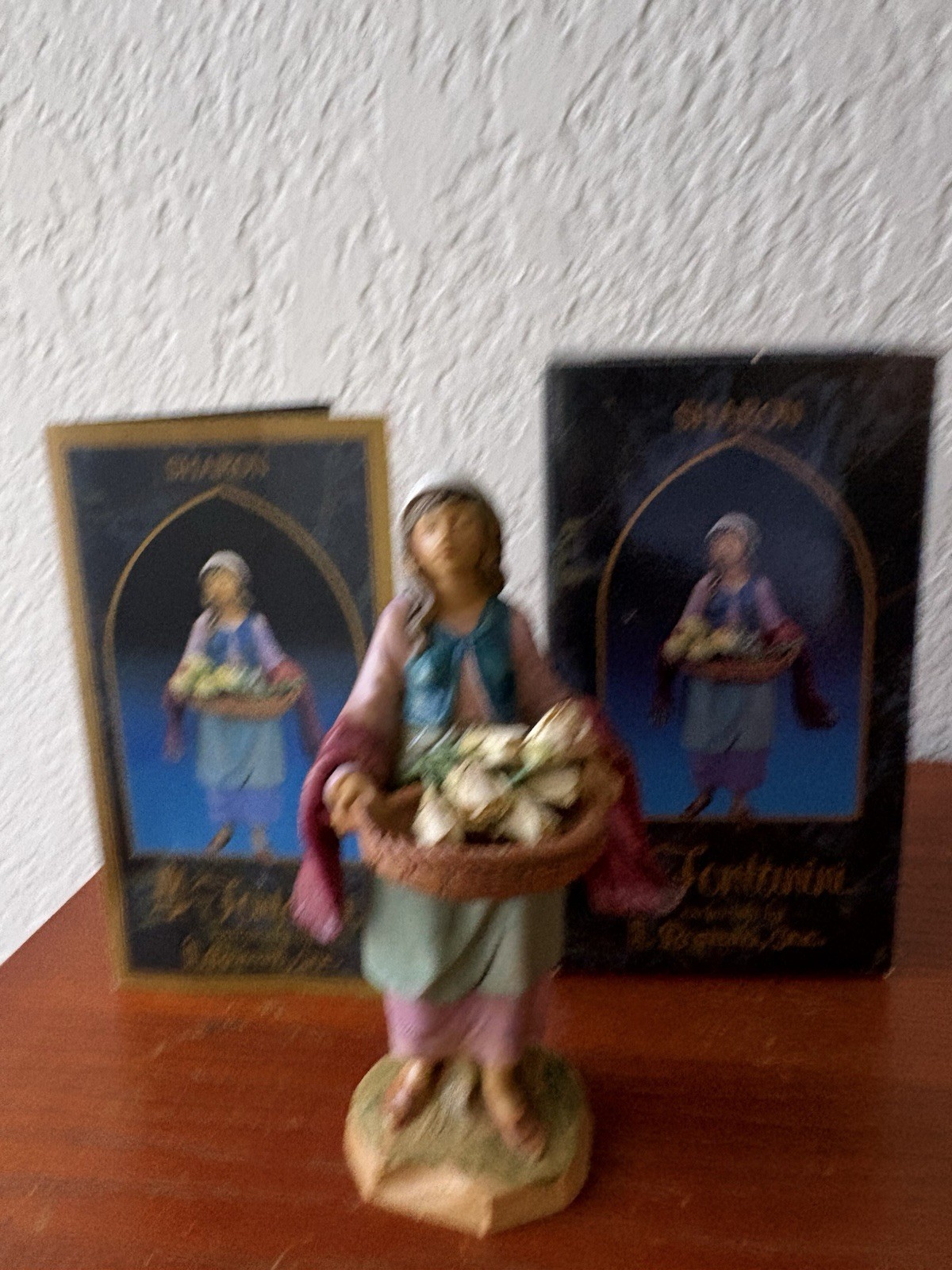 Fontanini By Roman 5” Figures SHARON Nativity Figurine Flower Basket And Flowers Fontanini By Roman 5” Figures SHARON Nativity Figurine Flower Basket And Flowers