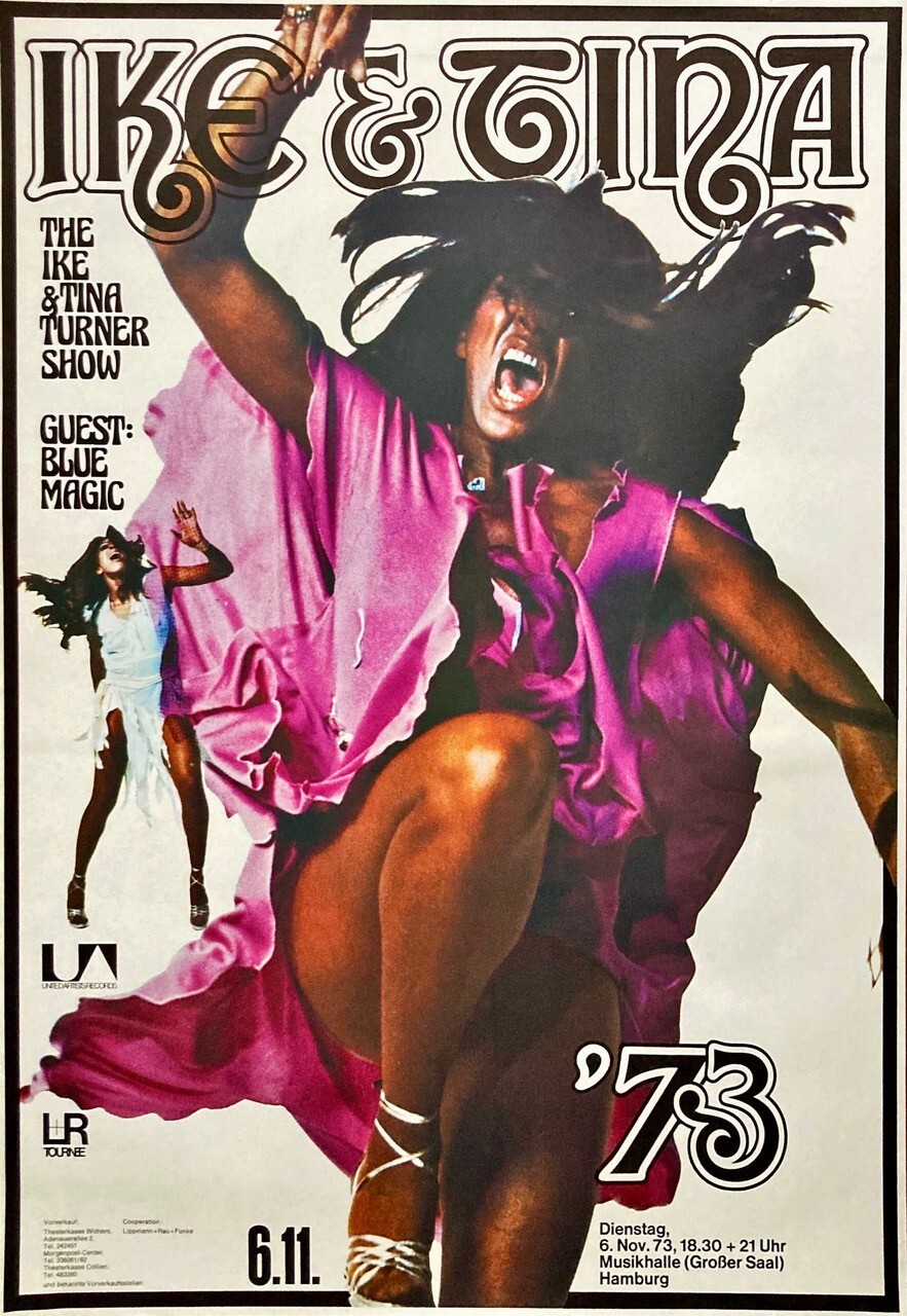 Ike and Tina Turner Review Poster Hamburg 1973 Re-Print  #SF3  4x6