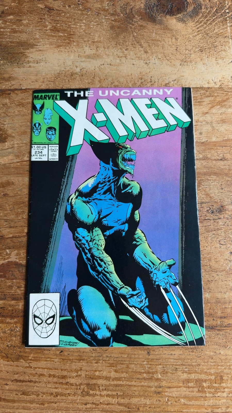 Uncanny X-Men #234 Marvel Comics 1988 Classic Wolverine Brood Cover R Uncanny X-Men #234 Marvel Comics 1988 Classic Wolverine Brood Cover R