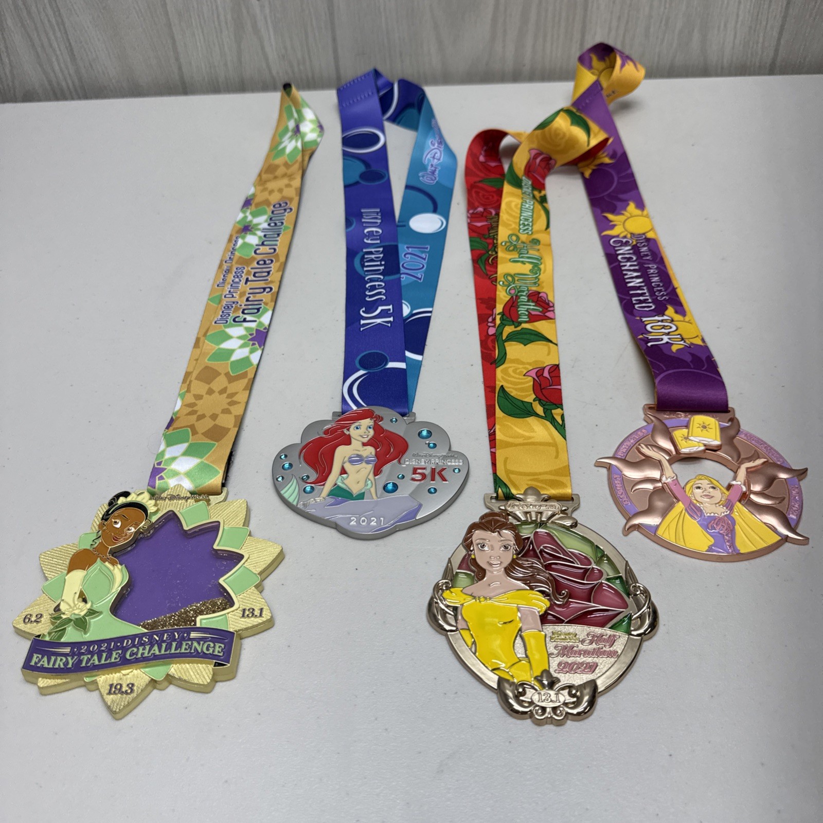Disney Princess Half Marathon, 10K, 5K and Challenge Medals 2021 Lot