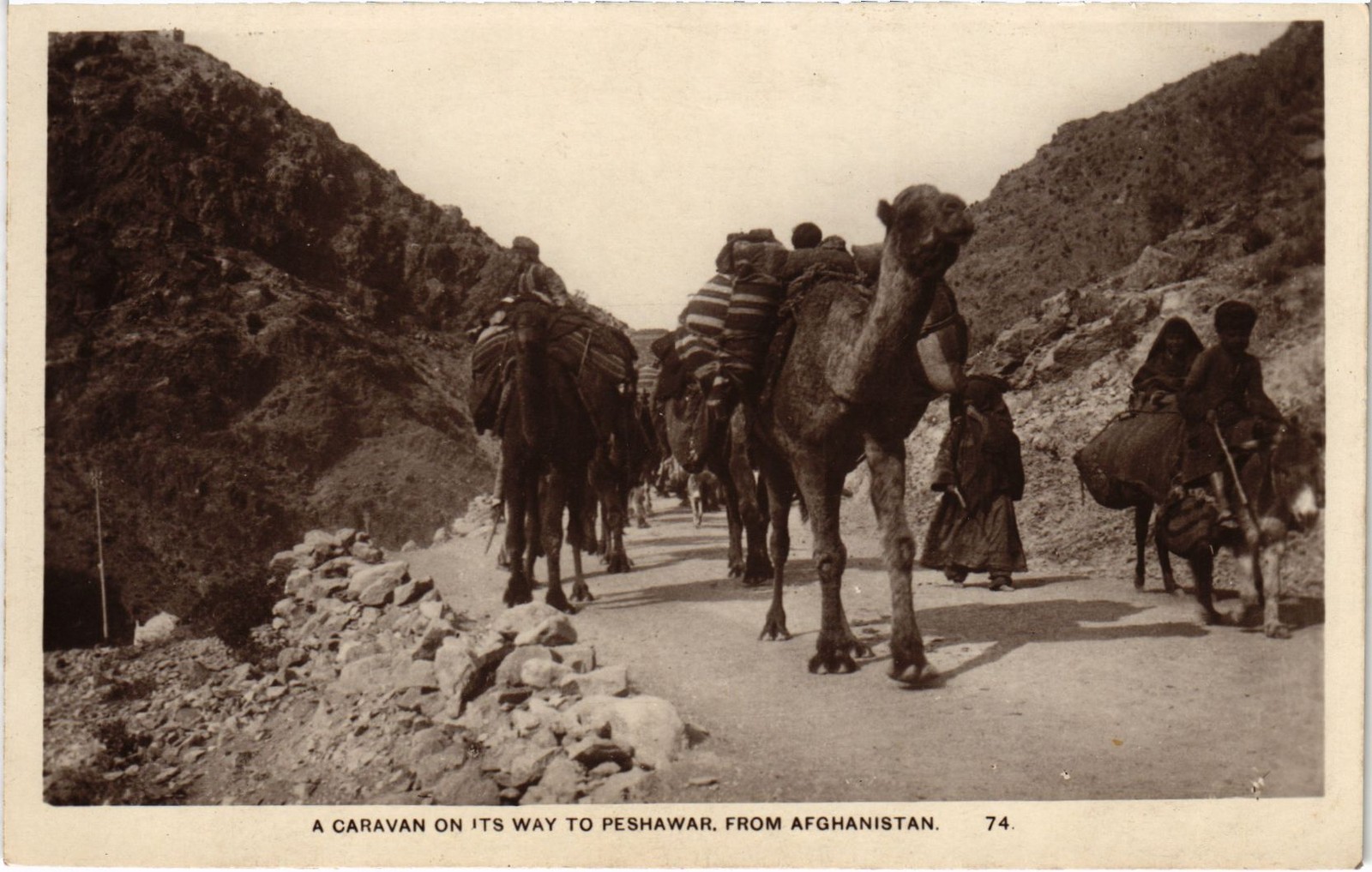 PC PAKISTAN A CARAVAN ON ITS WAY TO PESHAWAR FROM AFGHANISTAN (a82228)