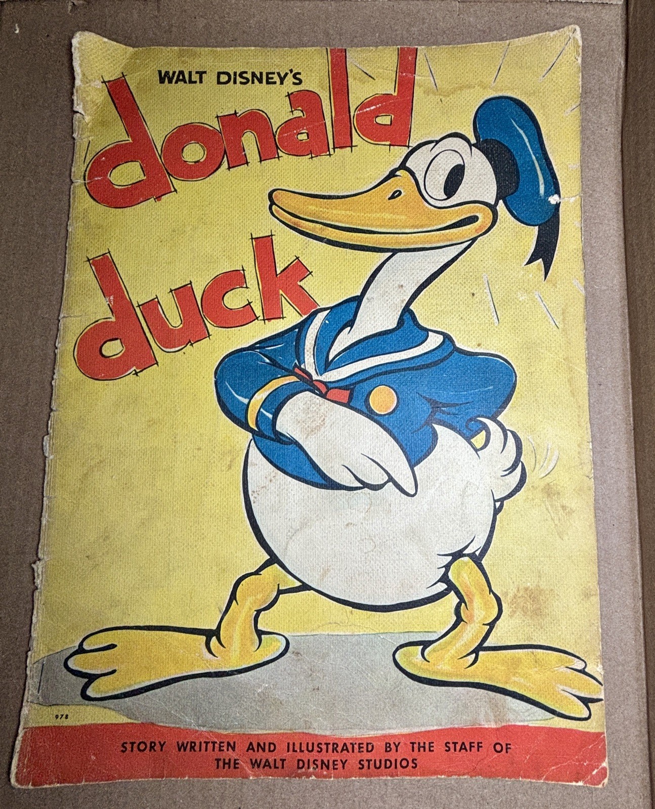 1935 Walt Disney Donald Duck's First Ever Book Whitman #978 Early Disney Rare