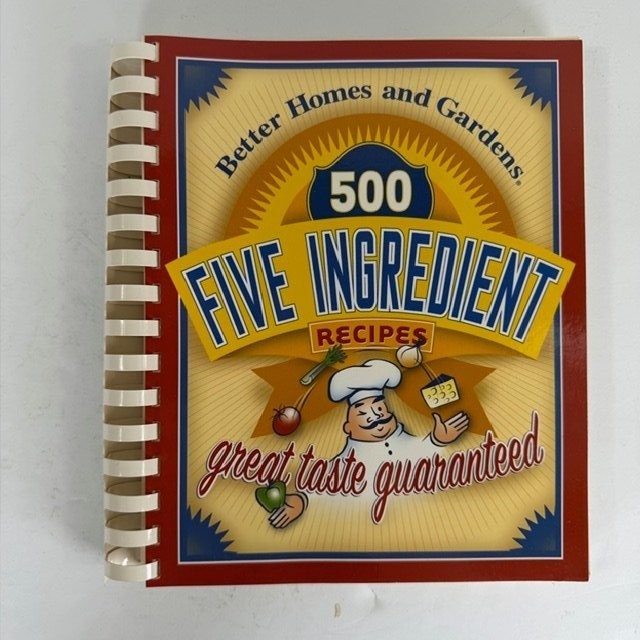Better Homes & Gardens 500 Five-Ingredient Recipes Cookbook Spiral Bound