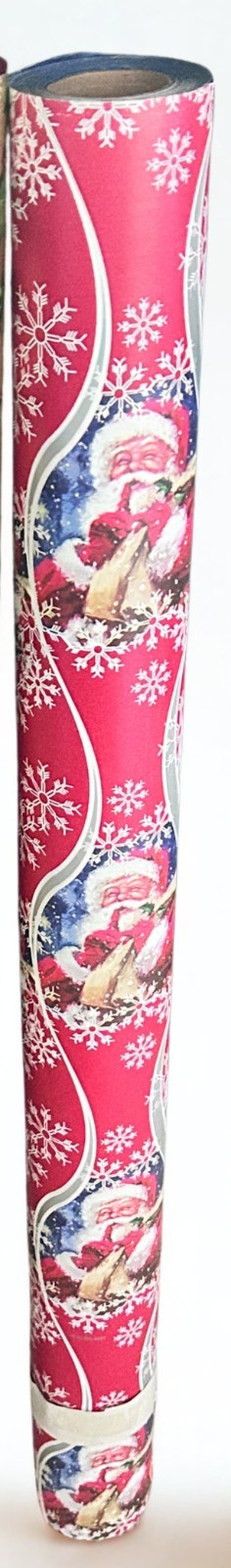 Vintage 1980\'s Double Sided Department Store Christmas Wrapping Paper Santa 30”