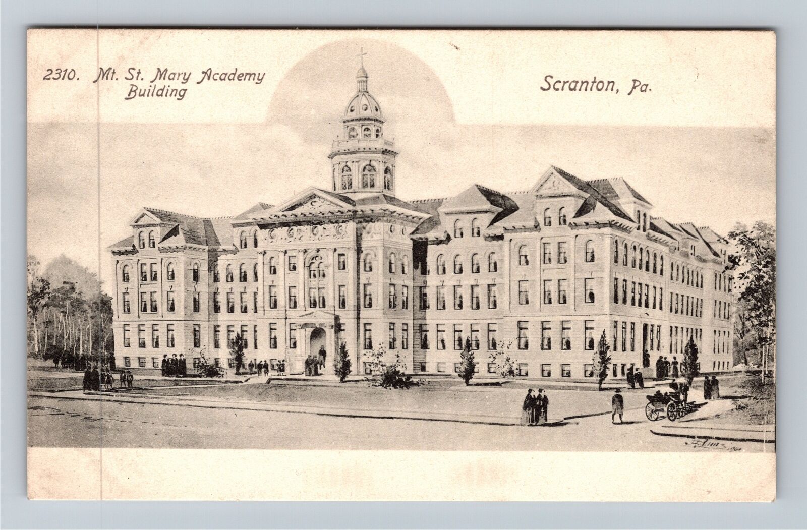 Scranton PA-Pennsylvania Mt St Mary Academy Building Vintage Souvenir Postcard