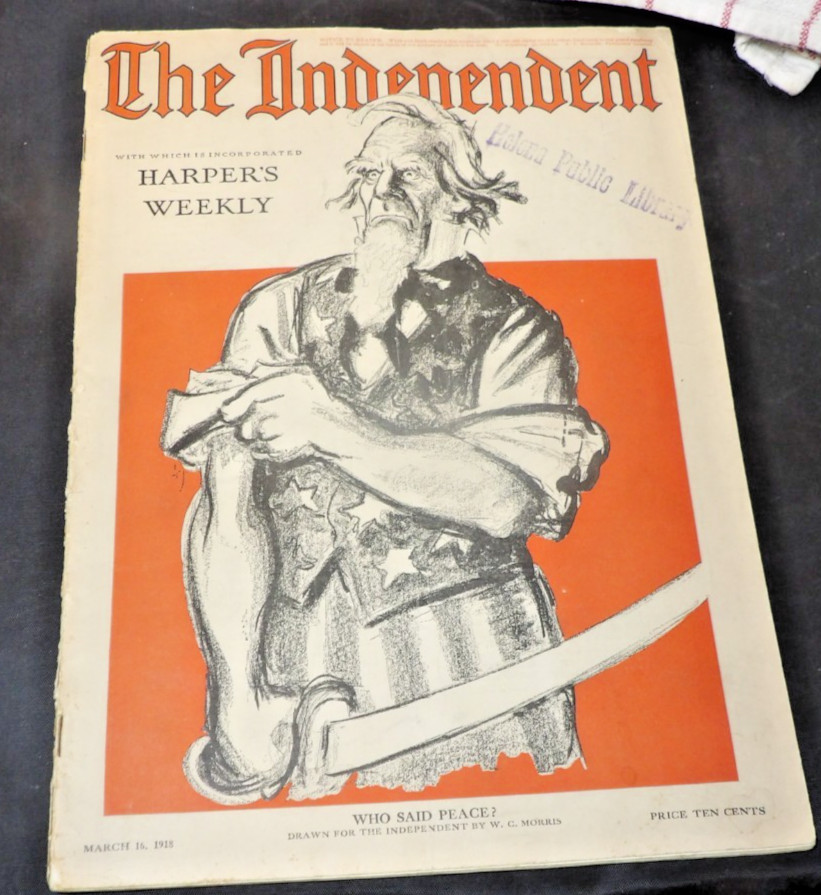 MAG: The Independent 3/16/1918-WWI issue 100+ years old-incorporates Harper\'s...