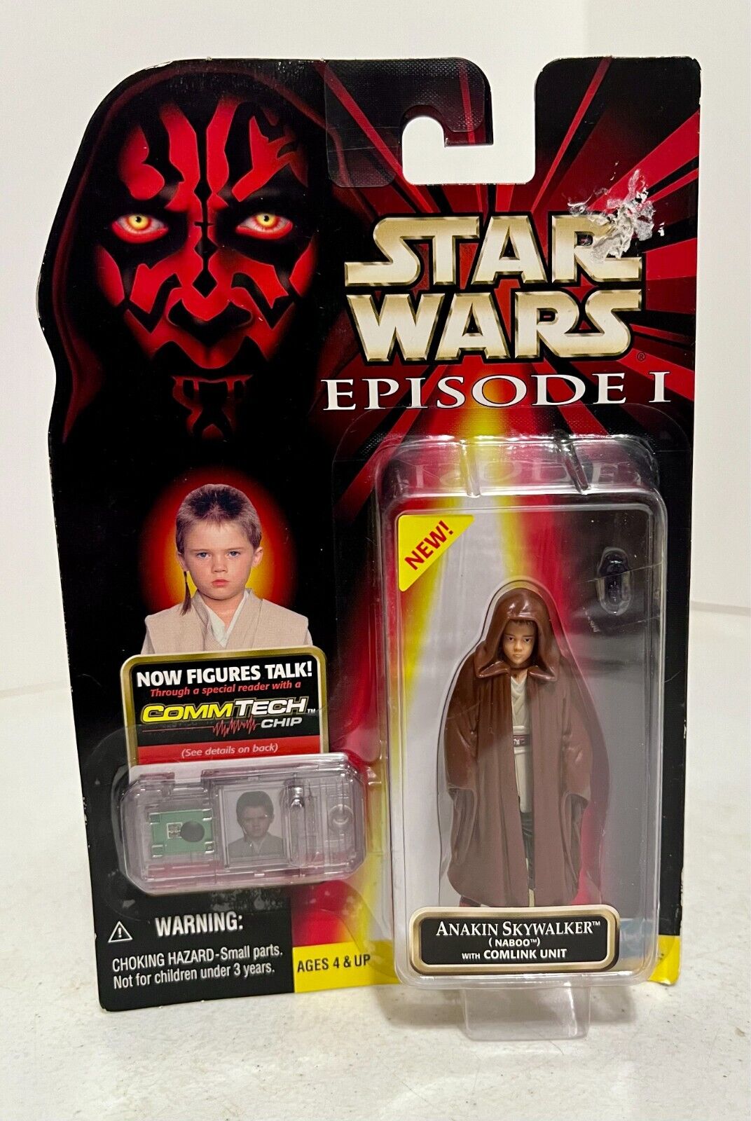 Star Wars Anakin Skywalker Episode 1 CommTech CHIP Action Figure Hasbro 1998 New