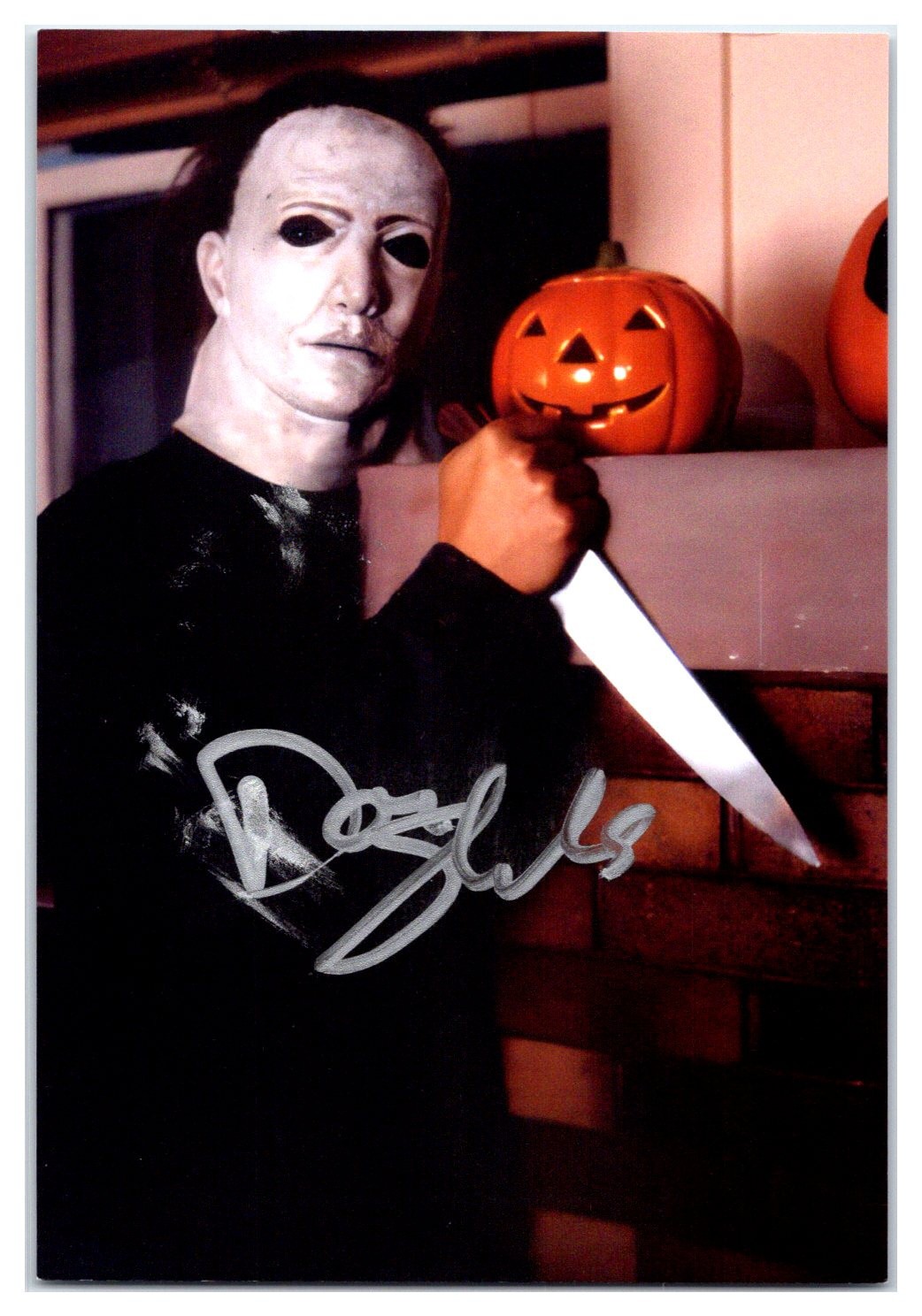 Donald Don Shanks Halloween Michael Myers  Signed 4x6 Photo TD46-3092 Smudged