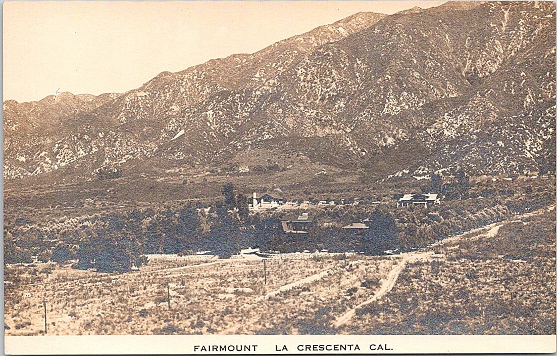 RPPC La Crescenta California Fairmount Panoramic View 1910 Los Angeles County