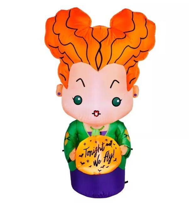 DISNEY HOCUS POCUS 3.5 FT Winifred Sanderson Halloween Inflatable Tonight We Fly