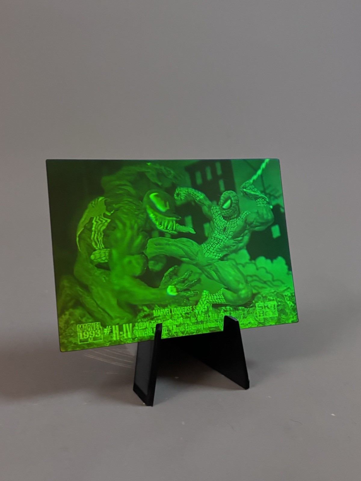 1993 SkyBox Marvel Universe IV Spider-Man vs Venom H-IV 3D Hologram